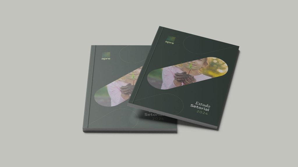 Design de capas do Estudo Setorial Apre - Thapcom