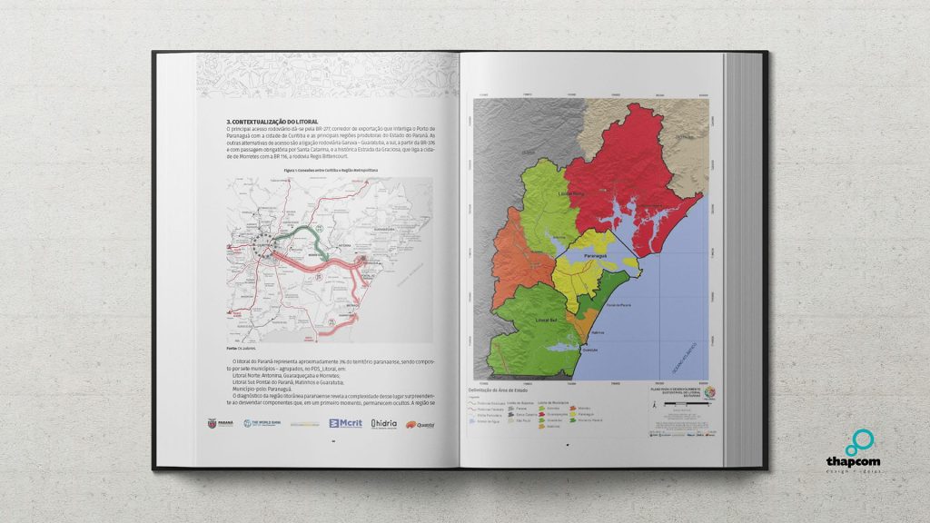 Páginas internas do Plano de Desenvolvimento Sustentável do Litoral Paranaense 2035 - Thapcom